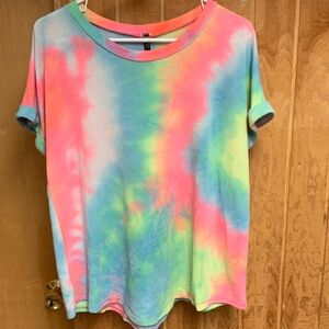 Neon tye dye t shirt